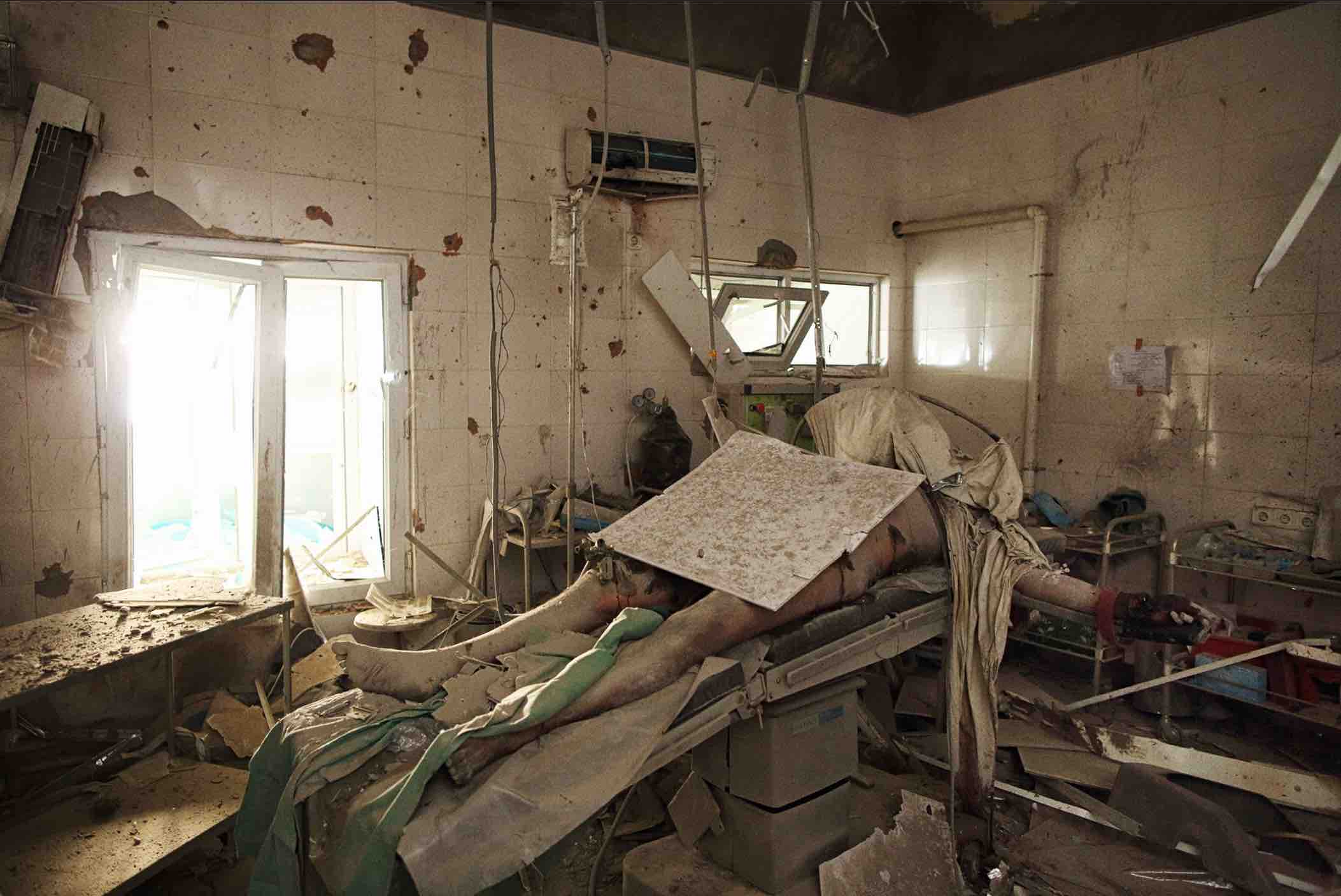 While being treated for a bullet wound sustained during crossfire between the Taliban and government forces, 43-year-old security guard Baynazar Mohammad Nazar was killed during a US airstrike that hit the Medicins sans Frontieres hospital (photo: Andrew Quilty)