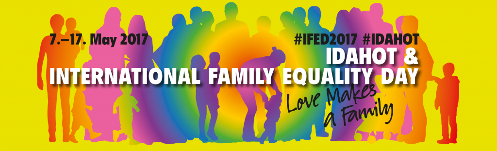 IDAHOT je međunarodni dan borbe protiv homofobije i transfobije. Ovogodišnji slogan IDAHOT dana je ''ljubav čini porodicu'' (foto: dayagainsthomophobia.org)
